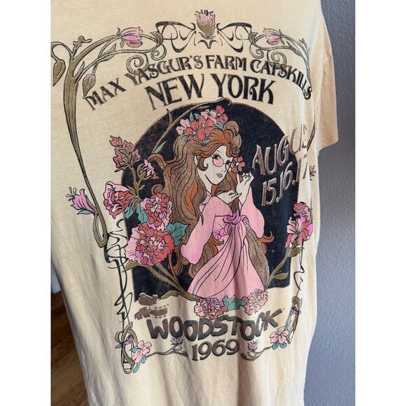 Woodstock Max Yasgur's Farm Catskills NY 1969 Sleep Shirt GUC Medium Tunic‎ Top - Picture 3 of 8